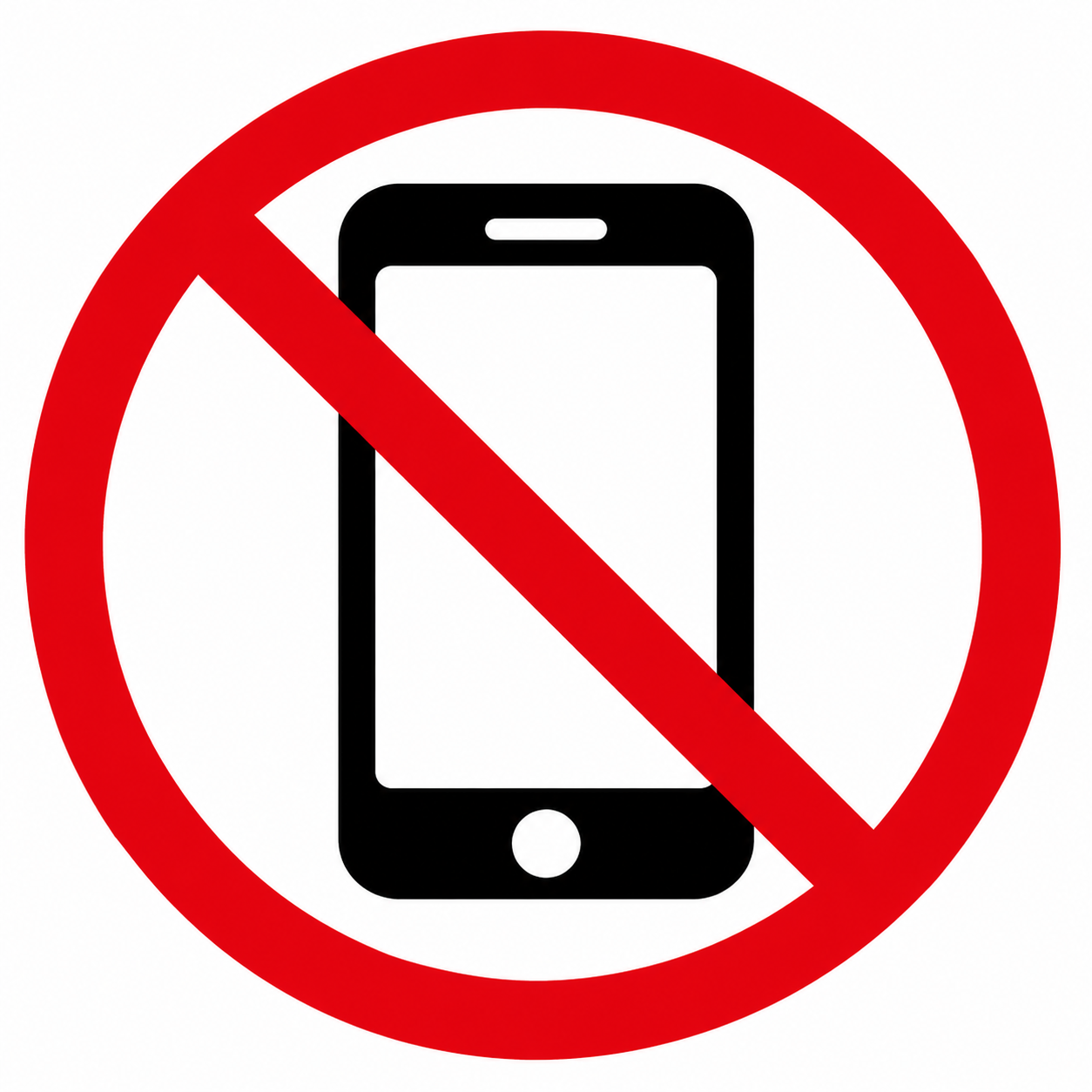 No mobile phone graphic